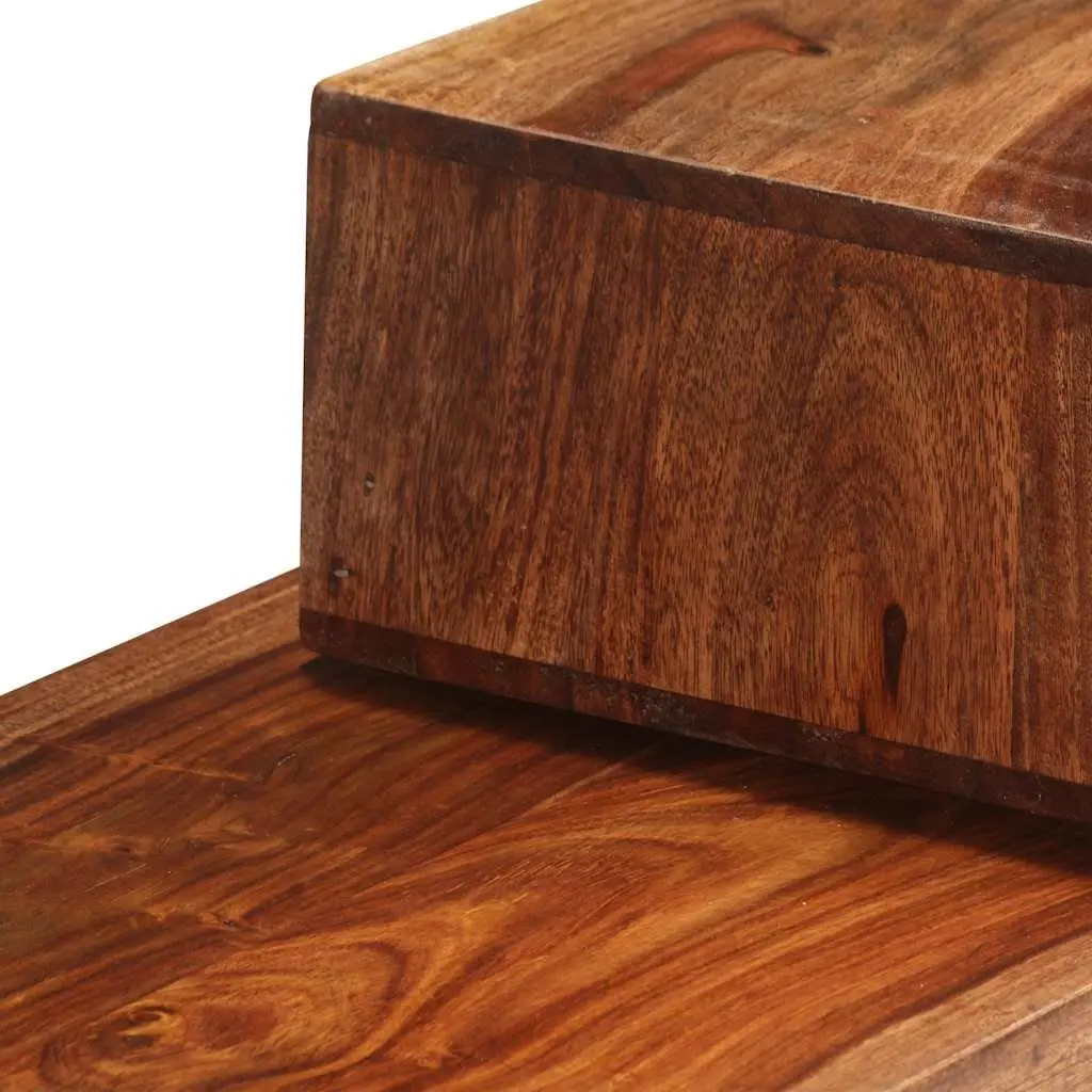 TV Cabinet Solid Acacia Wood Brown 2 Drawers 200 x 30 x 35 cm Living Room Storage