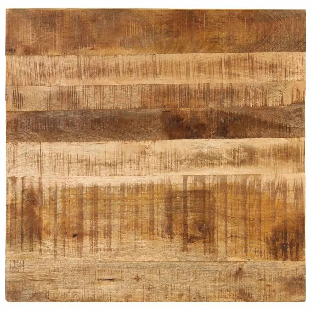 Coffee Table Solid Mango Wood Brown 80x80x40 cm Farmhouse Style