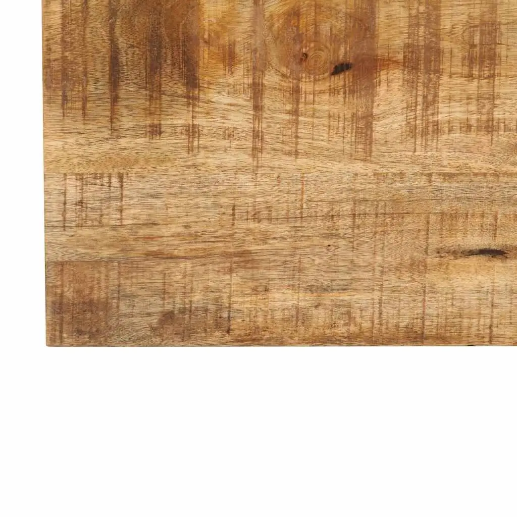 Coffee Table Solid Mango Wood Brown 80x80x40 cm Farmhouse Style