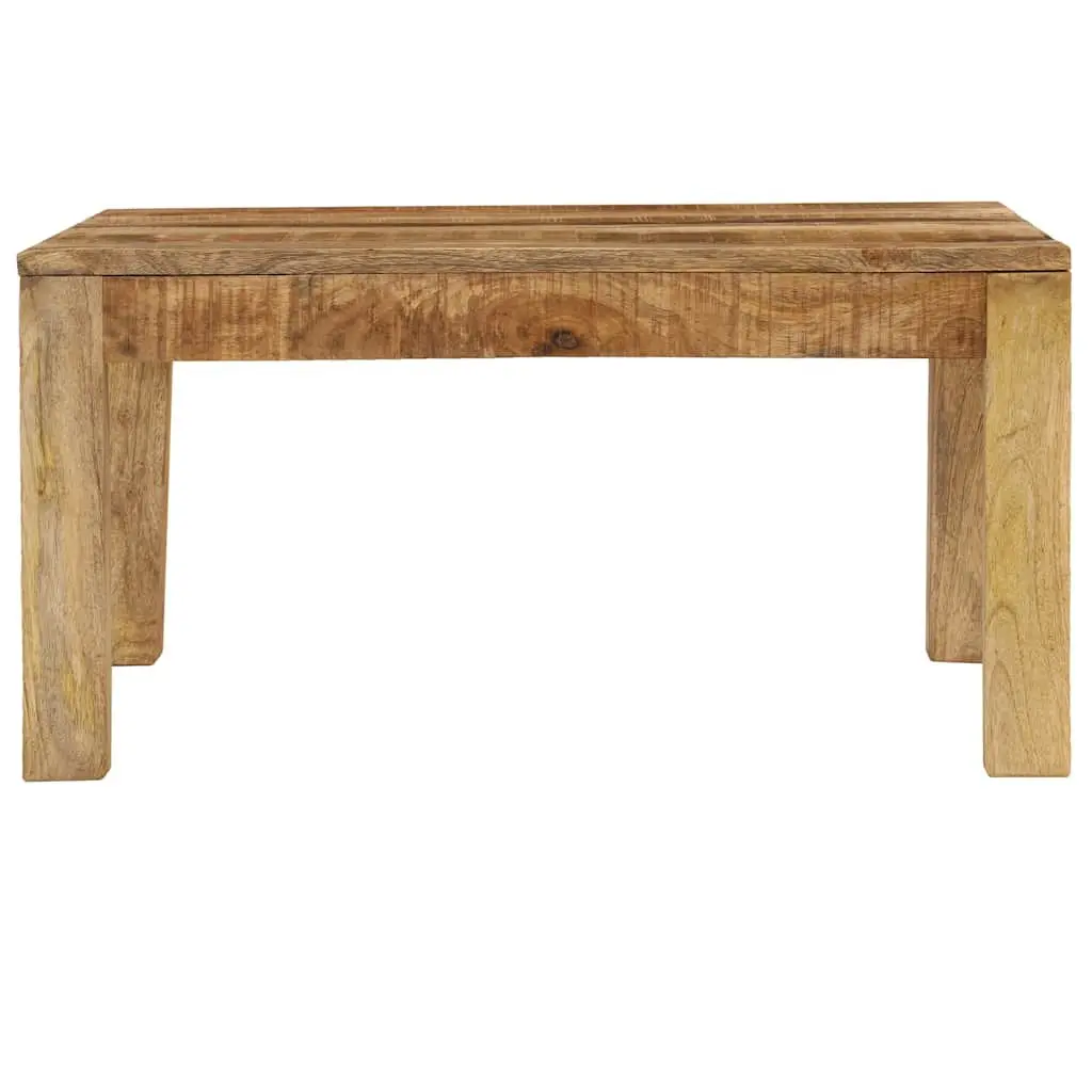 Coffee Table Solid Mango Wood Brown 80x80x40 cm Farmhouse Style