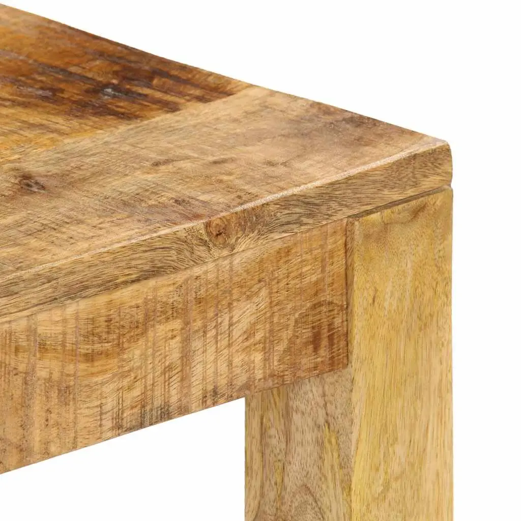 Coffee Table Solid Mango Wood Brown 80x80x40 cm Farmhouse Style
