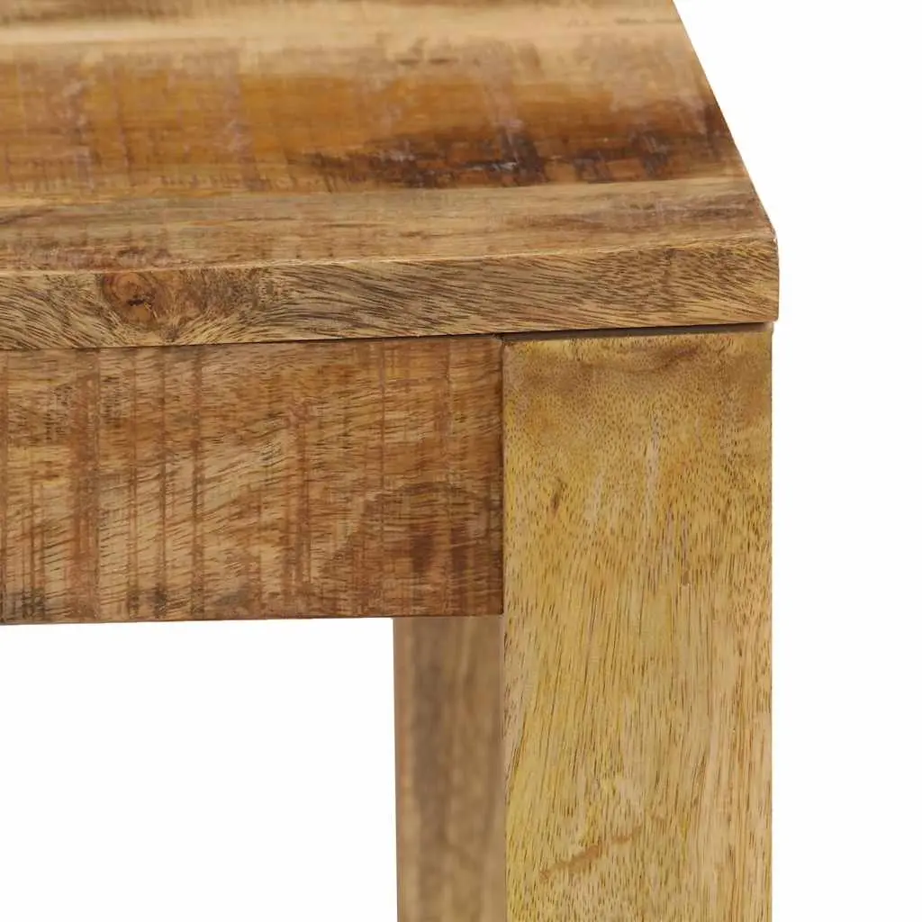 Coffee Table Solid Mango Wood Brown 80x80x40 cm Farmhouse Style