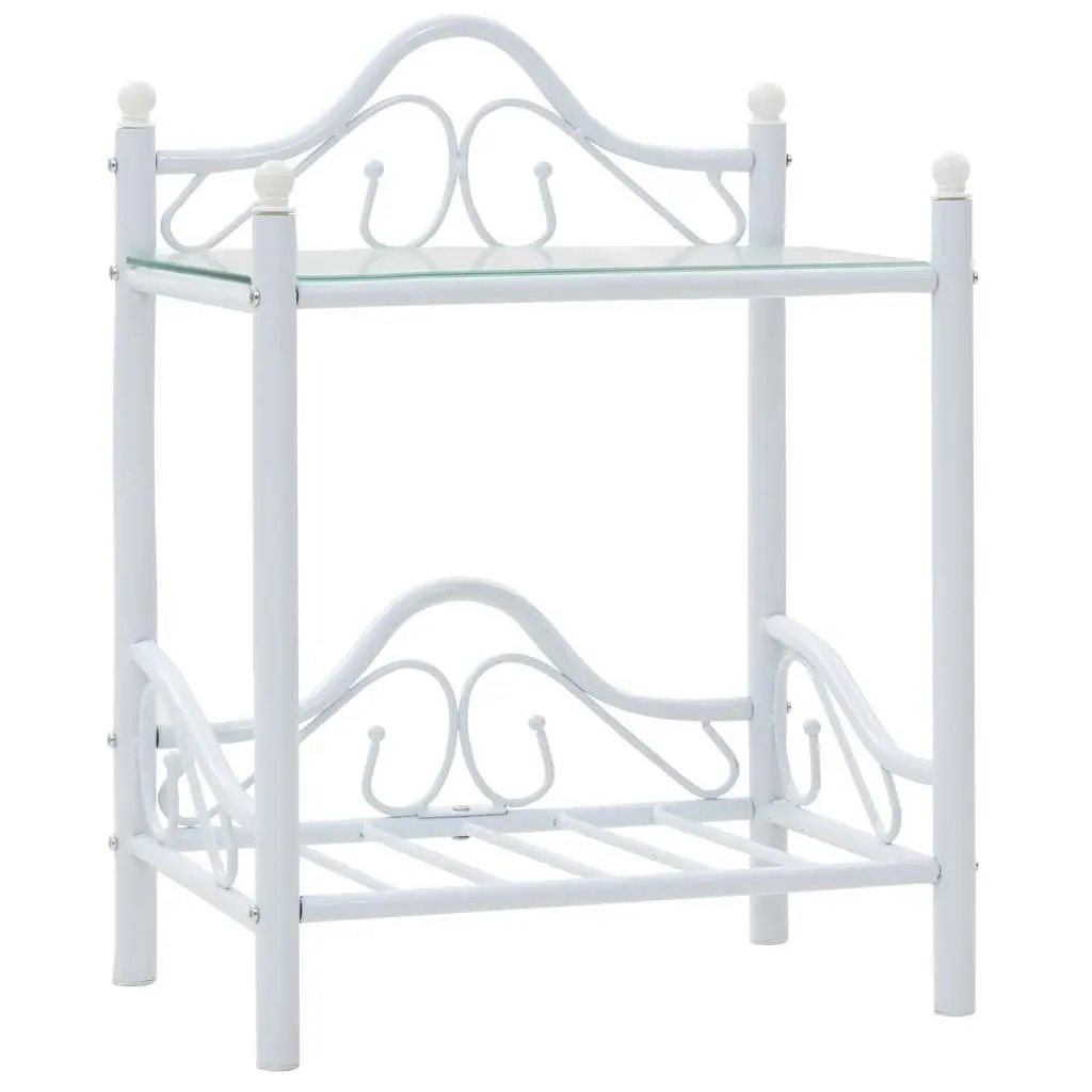 White Bedside Table