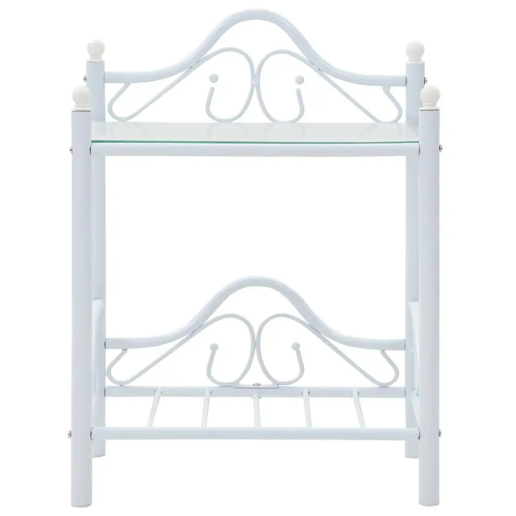 White Bedside Table