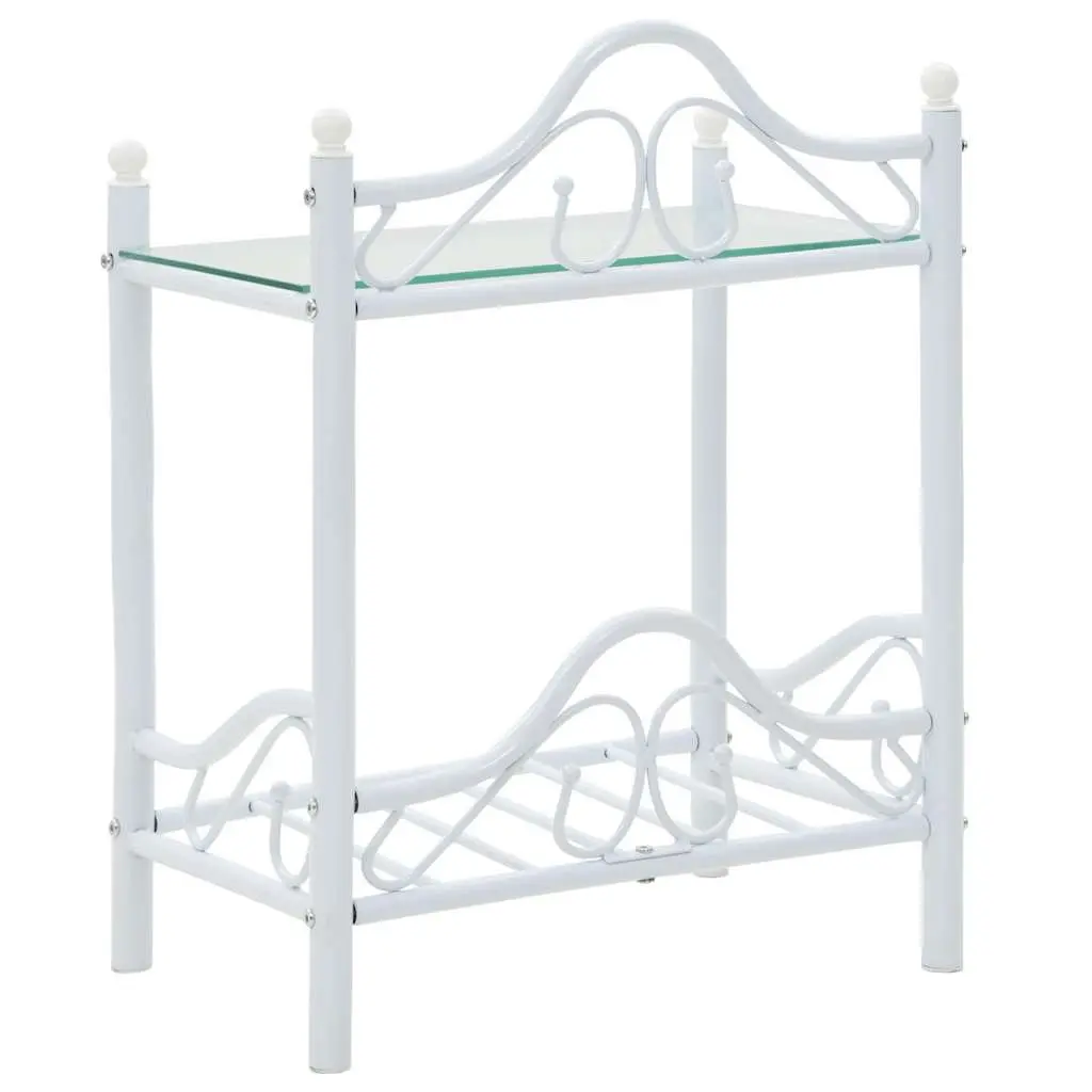 White Bedside Table
