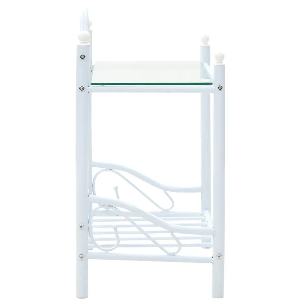 White Bedside Table