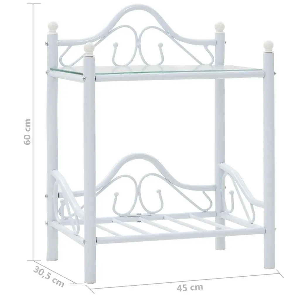White Bedside Table