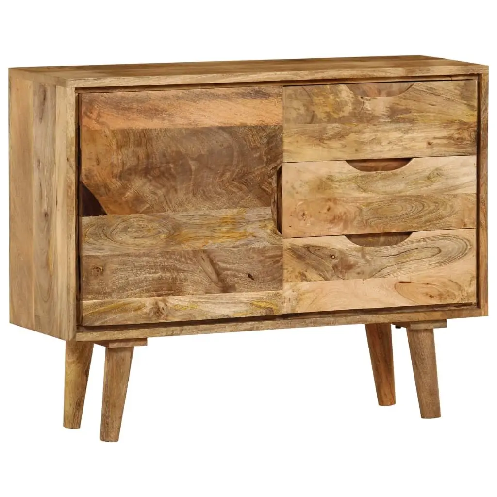 Sideboard Vintage Style Solid Mango Wood Brown 90x30x69cm