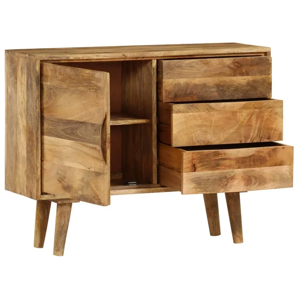 Sideboard Vintage Style Solid Mango Wood Brown 90x30x69cm
