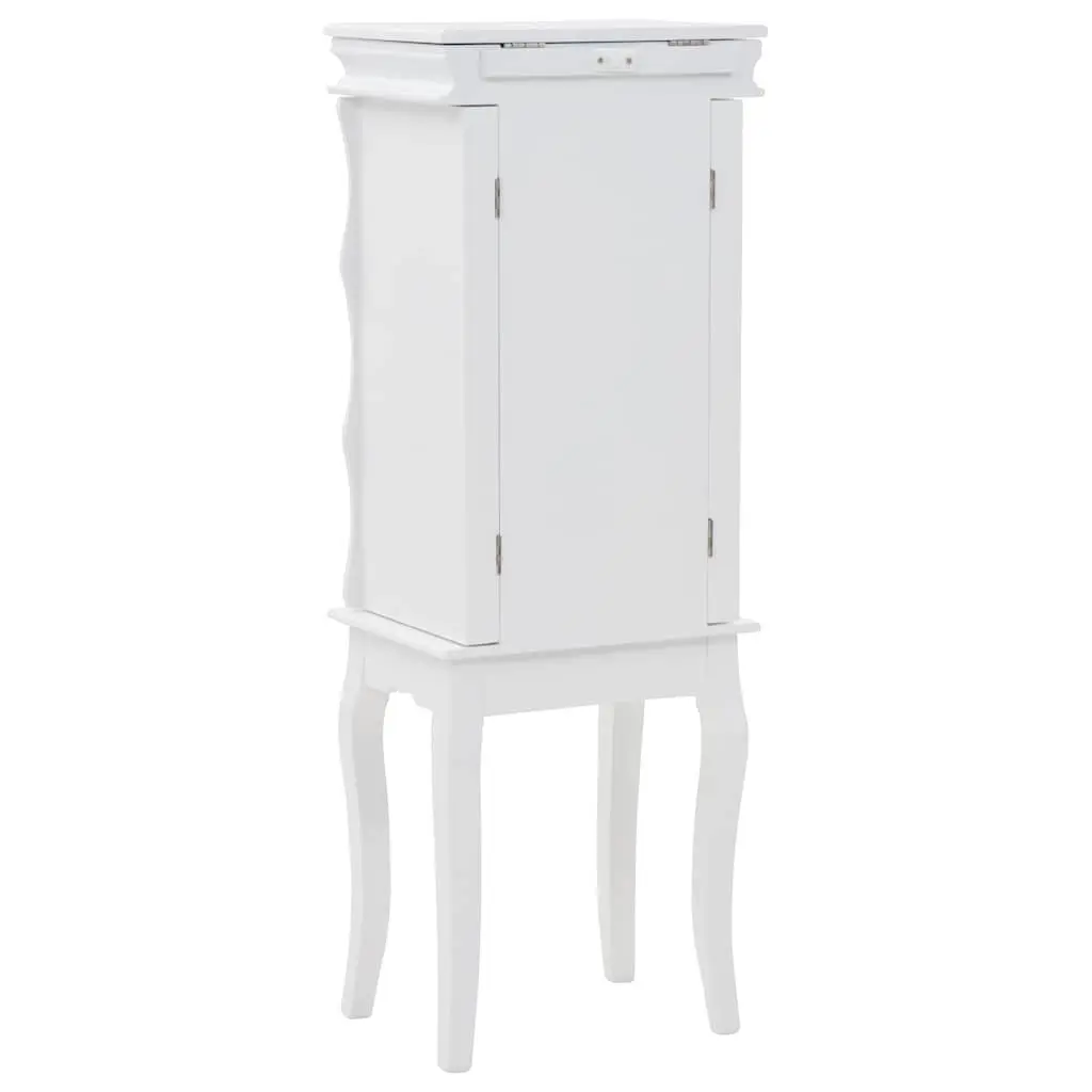 Jewelry Cabinet Free Standing White Storage Box Organizer
