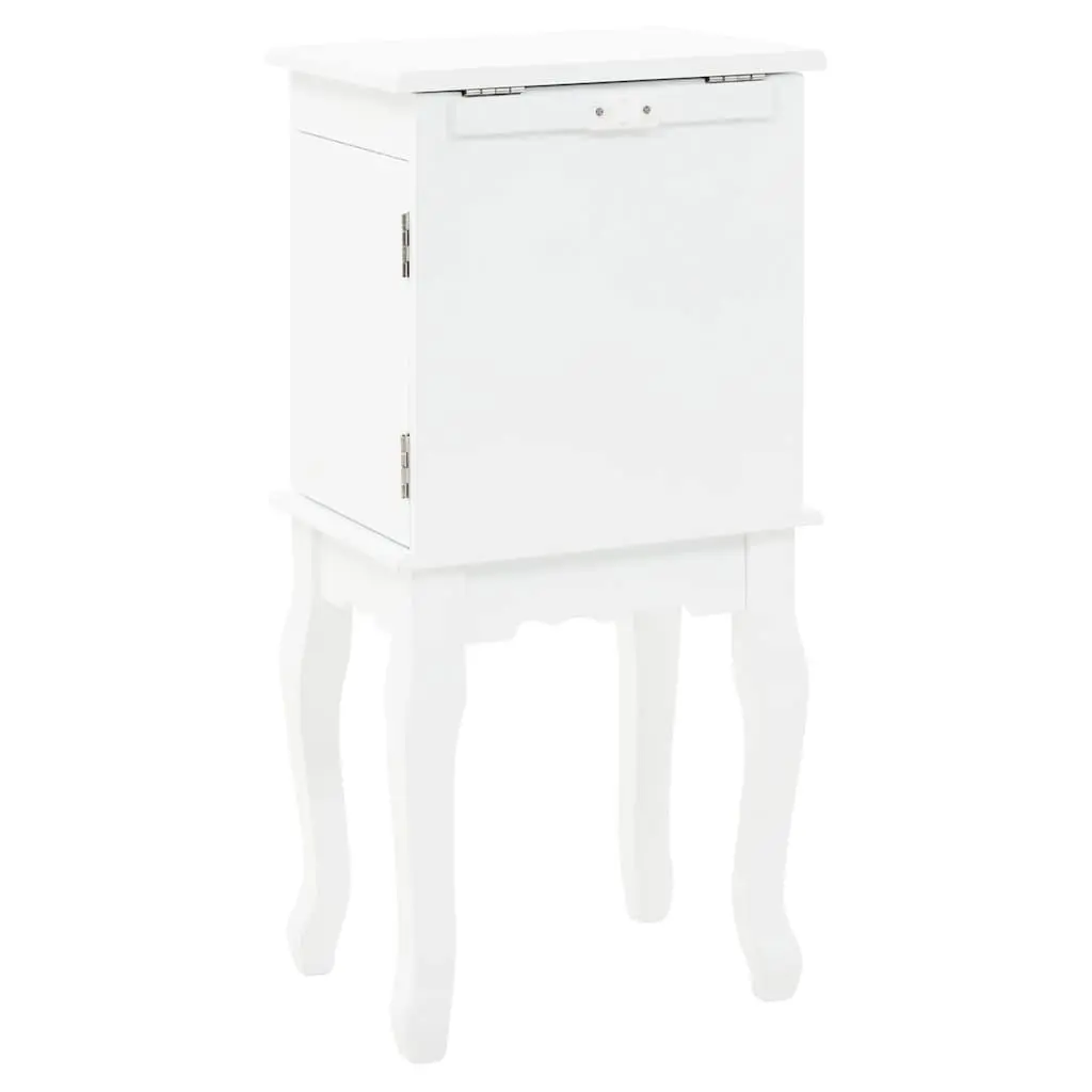 Jewelry Cabinet Free Standing White MDF Storage Box Organizer for Earrings Necklaces