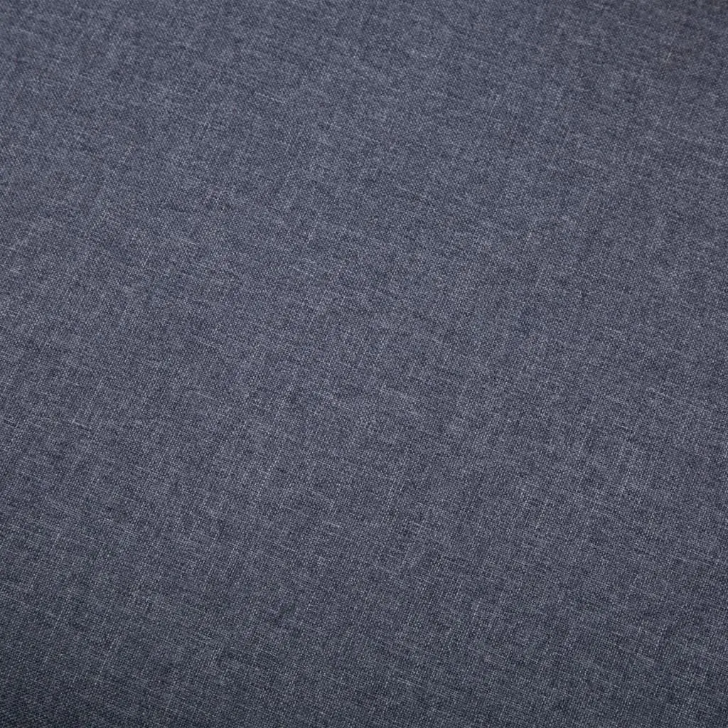 Grey Fabric Footstool Ottoman