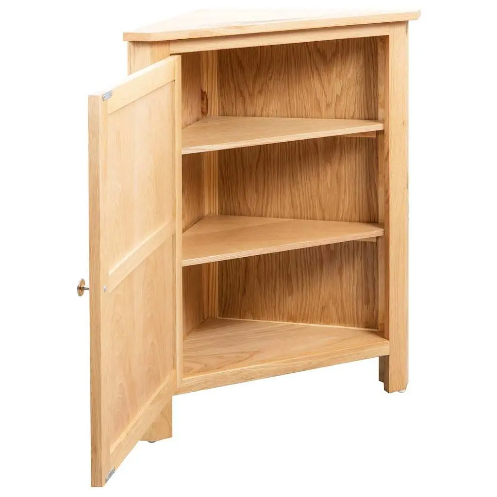 Corner Cabinet 59x45x80 cm Storage Unit Brown Wooden Cupboard Furniture