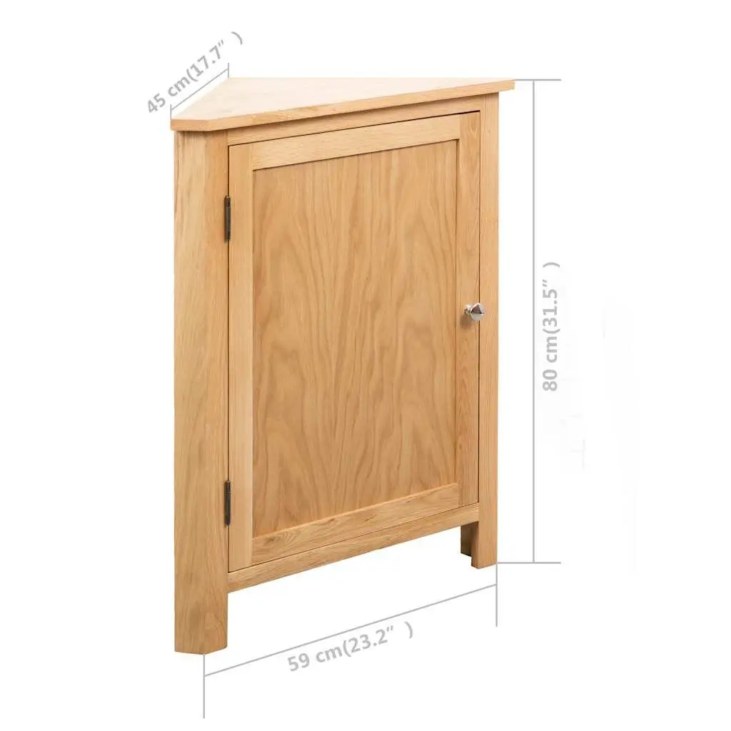 Corner Cabinet 59x45x80 cm Storage Unit Brown Wooden Cupboard Furniture