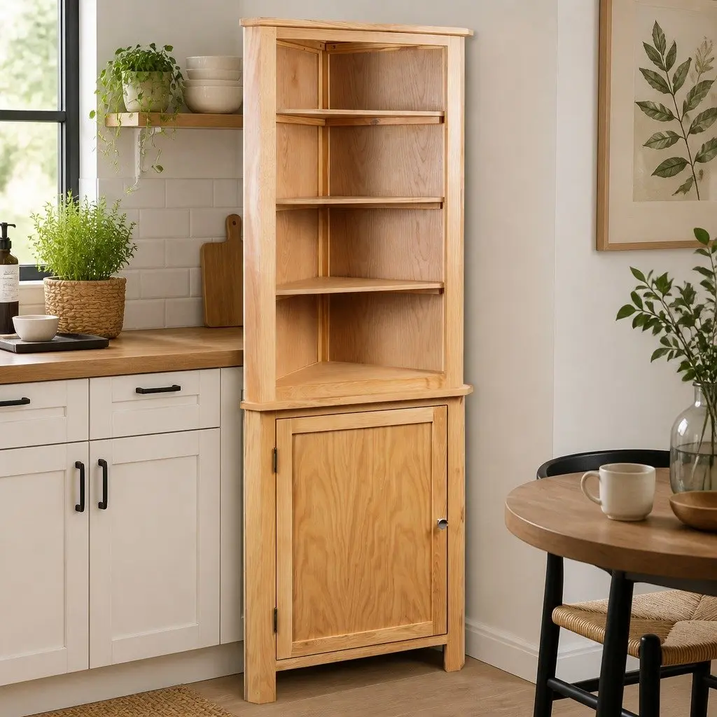 Brown Corner Cabinet