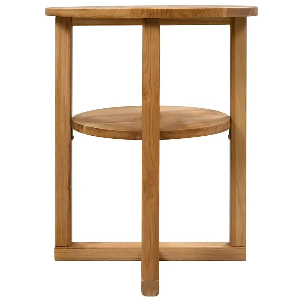 Solid Oak Wood Side Table Brown 40x50 cm