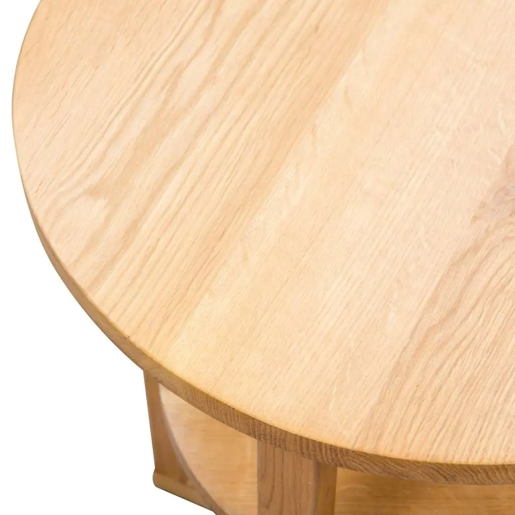 Solid Oak Wood Side Table Brown 40x50 cm