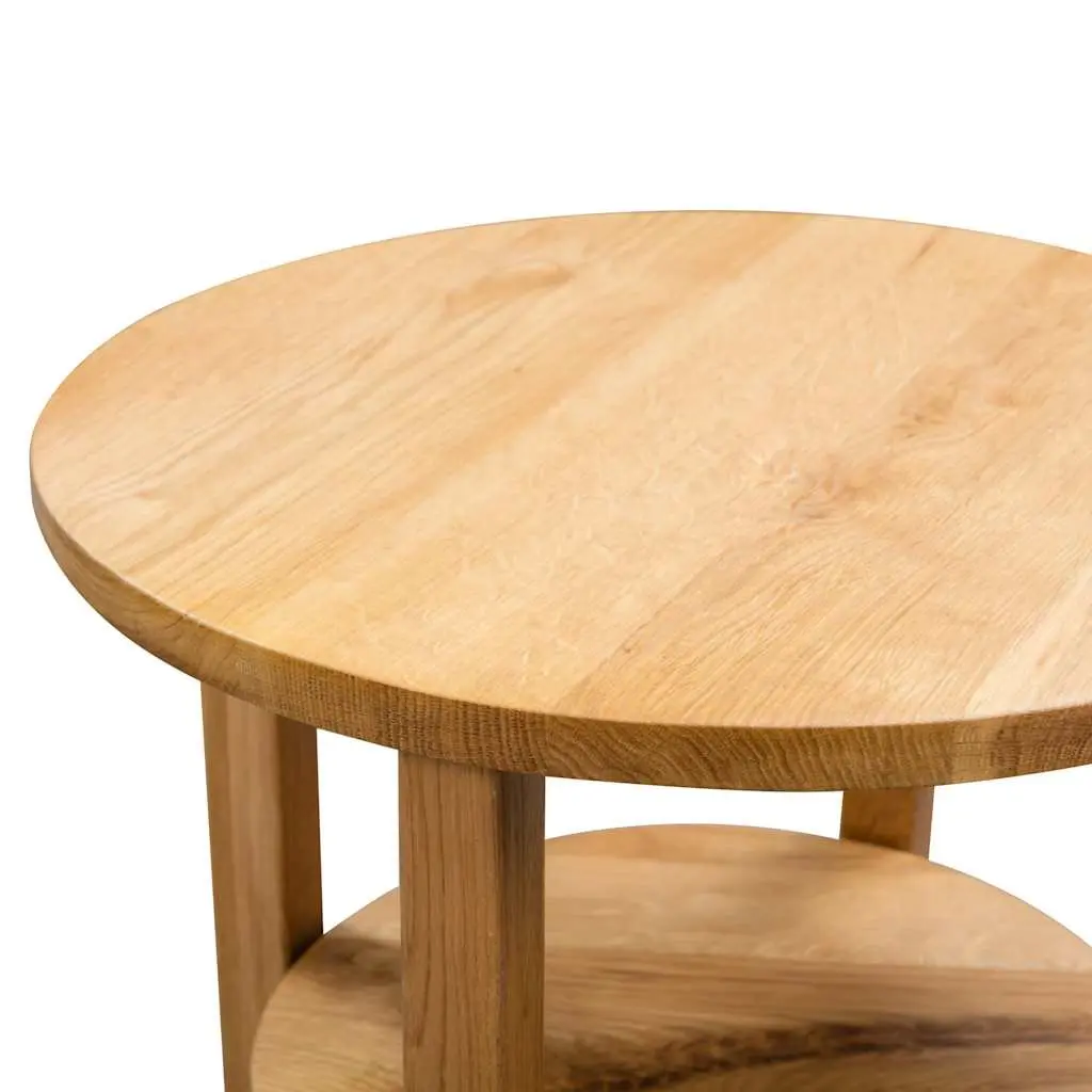 Solid Oak Wood Side Table Brown 40x50 cm