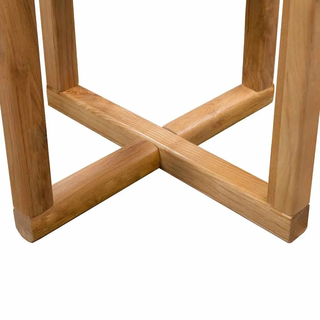Solid Oak Wood Side Table Brown 40x50 cm