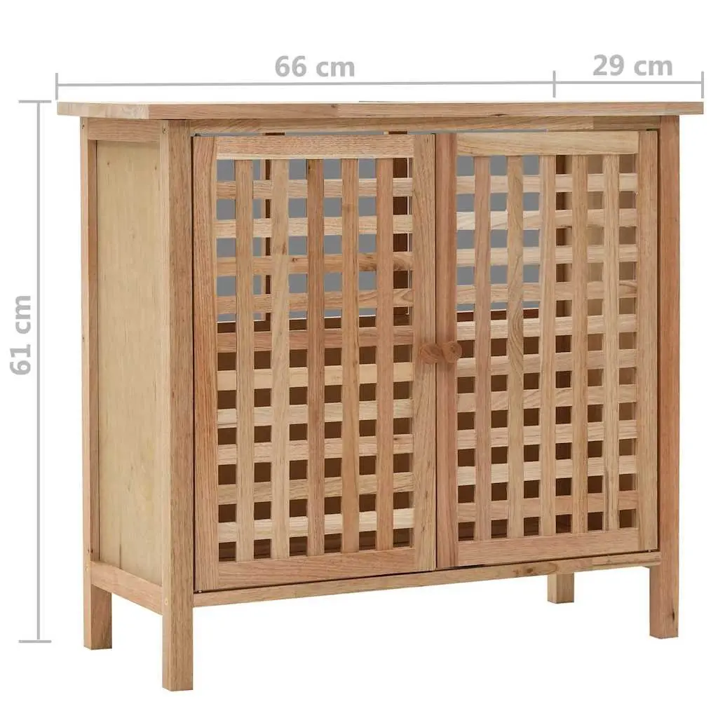 Bathroom Vanity Unit Sink Cabinet Beige Solid Wood Two Door 66 cm