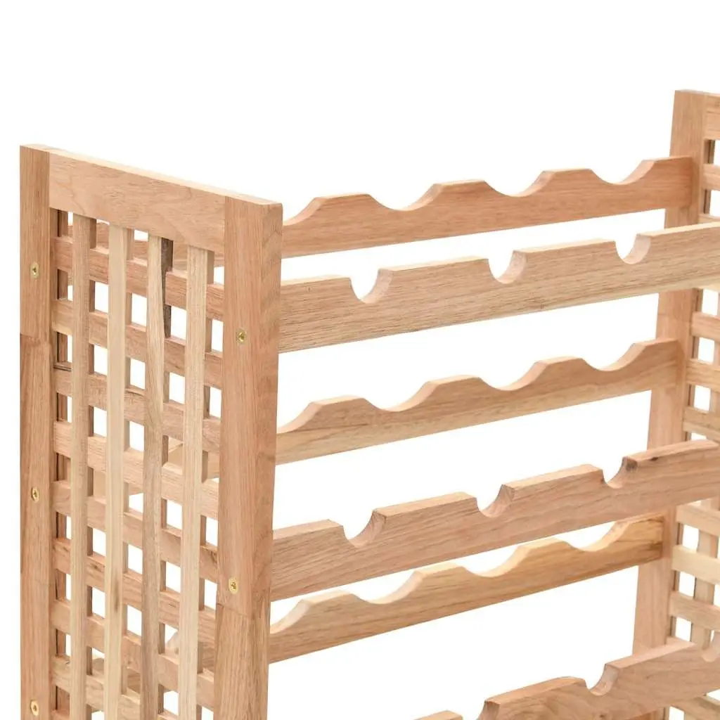 Wine Rack Solid Walnut Wood 5-Tier Storage Cabinet for 25 Bottles