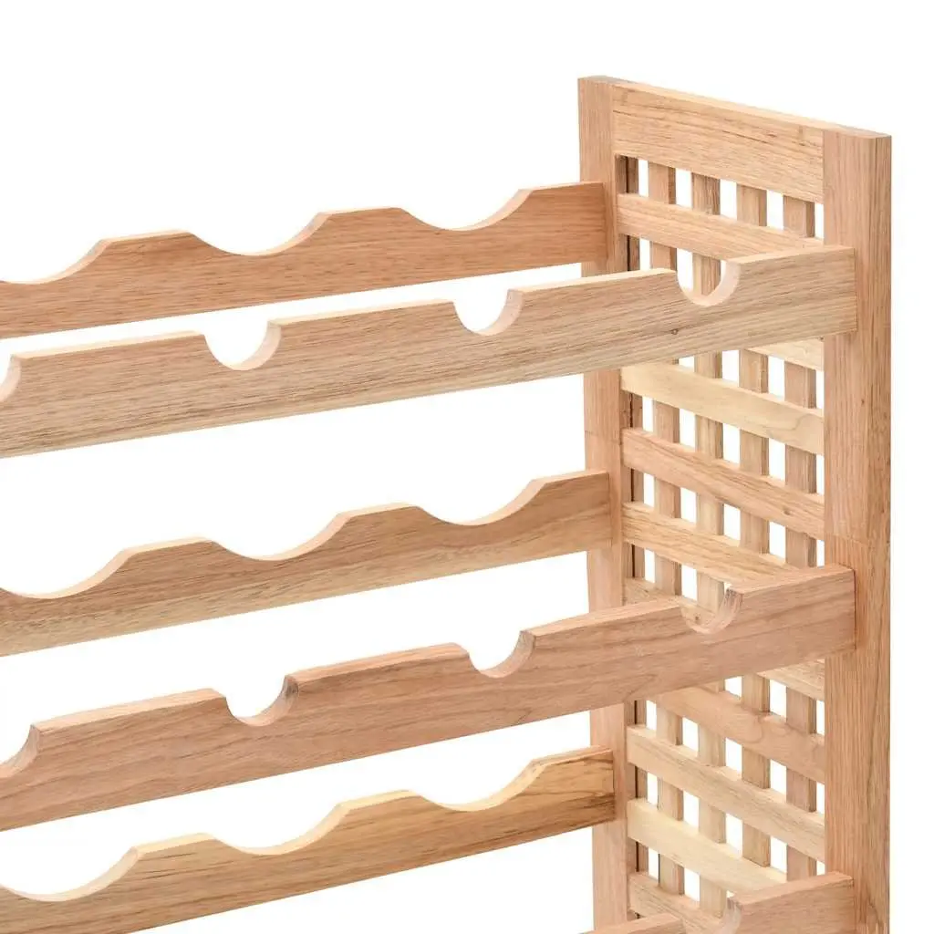 Wine Rack Solid Walnut Wood 5-Tier Storage Cabinet for 25 Bottles