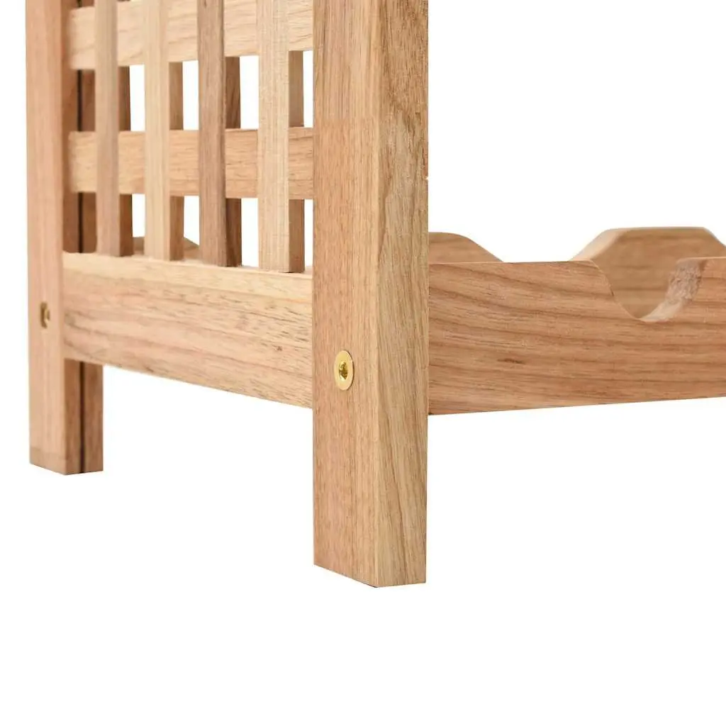 Wine Rack Solid Walnut Wood 5-Tier Storage Cabinet for 25 Bottles
