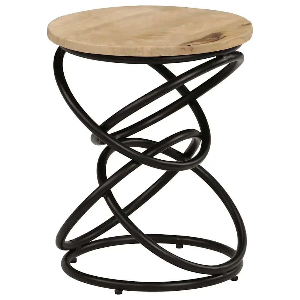 End Table Solid Mango Wood Brown Accent Side Living Room Furniture 40x50cm
