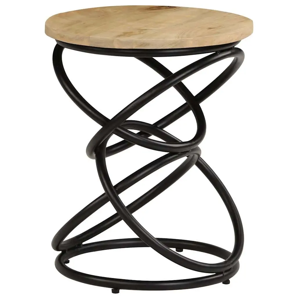 End Table Solid Mango Wood Brown Accent Side Living Room Furniture 40x50cm