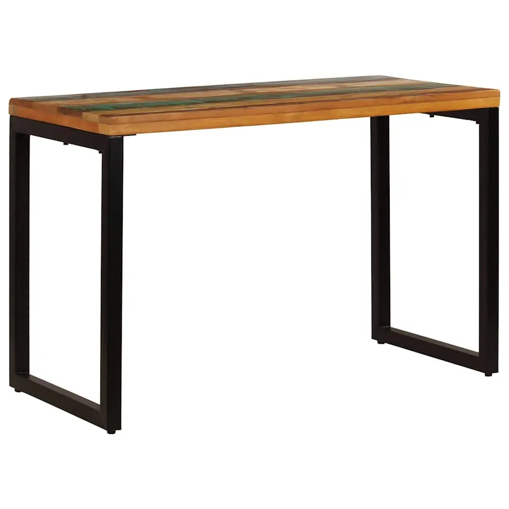 Dining Table Solid Reclaimed Wood Steel Frame 115x55x76 cm