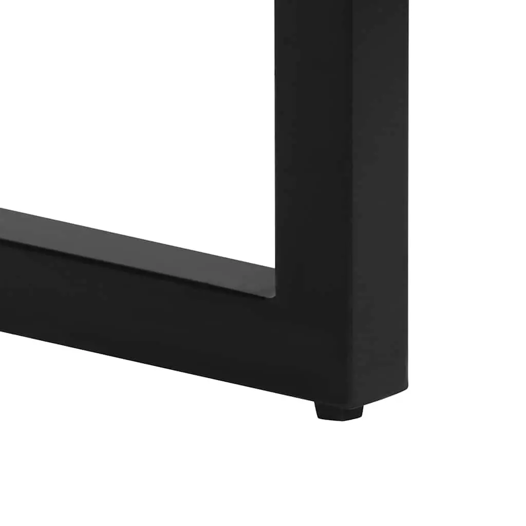 Dining Table Solid Reclaimed Wood Steel Frame 115x55x76 cm