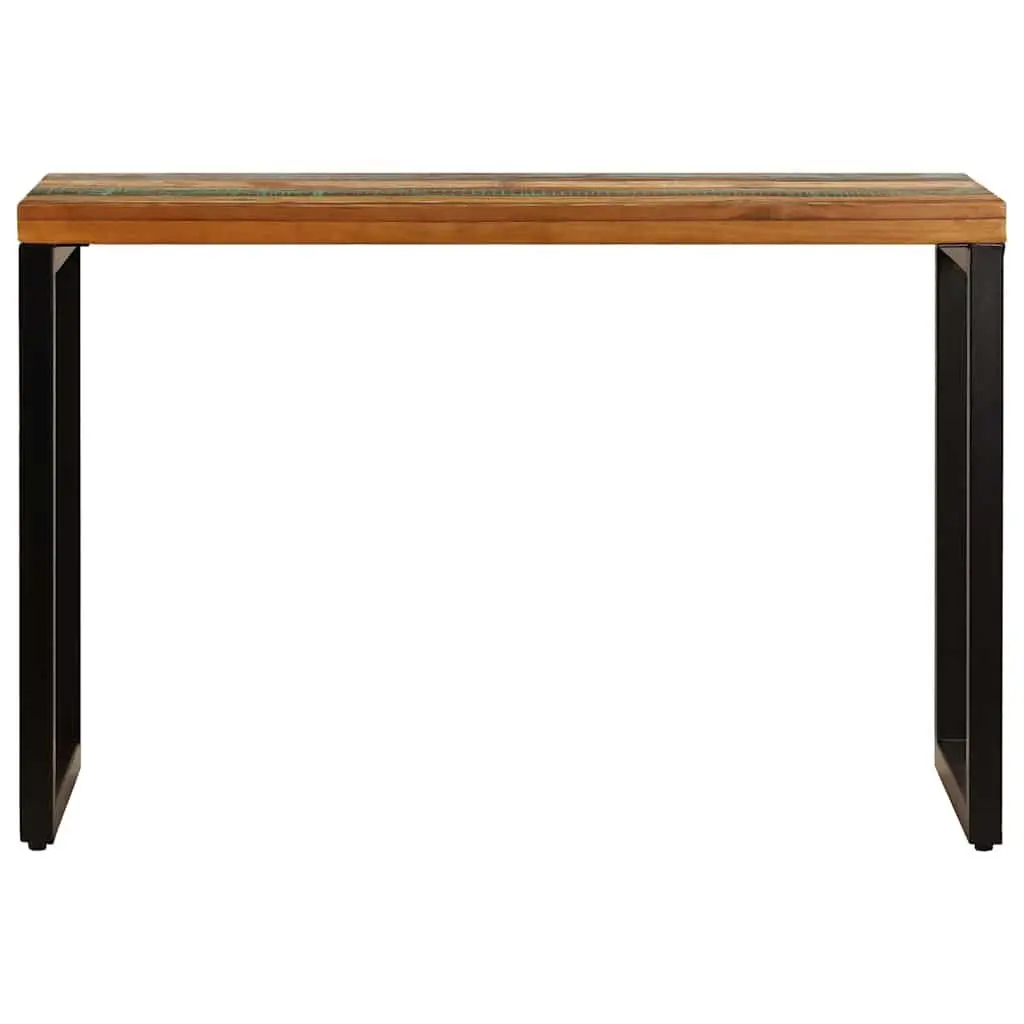 Dining Table Solid Reclaimed Wood Steel Frame 115x55x76 cm