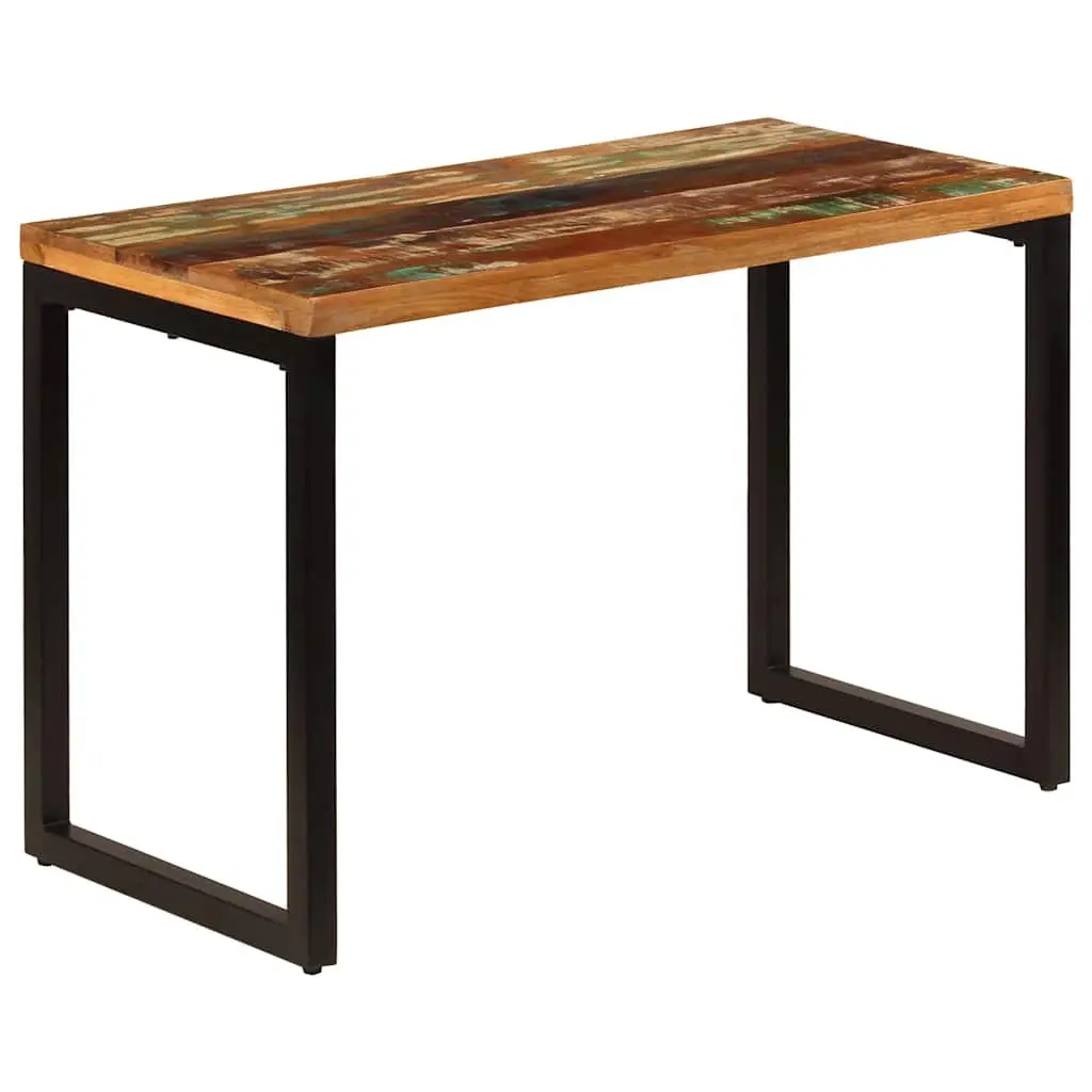 Dining Table Solid Reclaimed Wood Steel Frame 115x55x76 cm