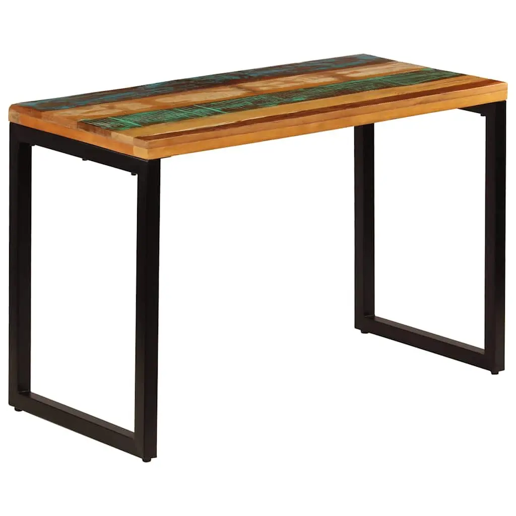 Dining Table Solid Reclaimed Wood Steel Frame 115x55x76 cm