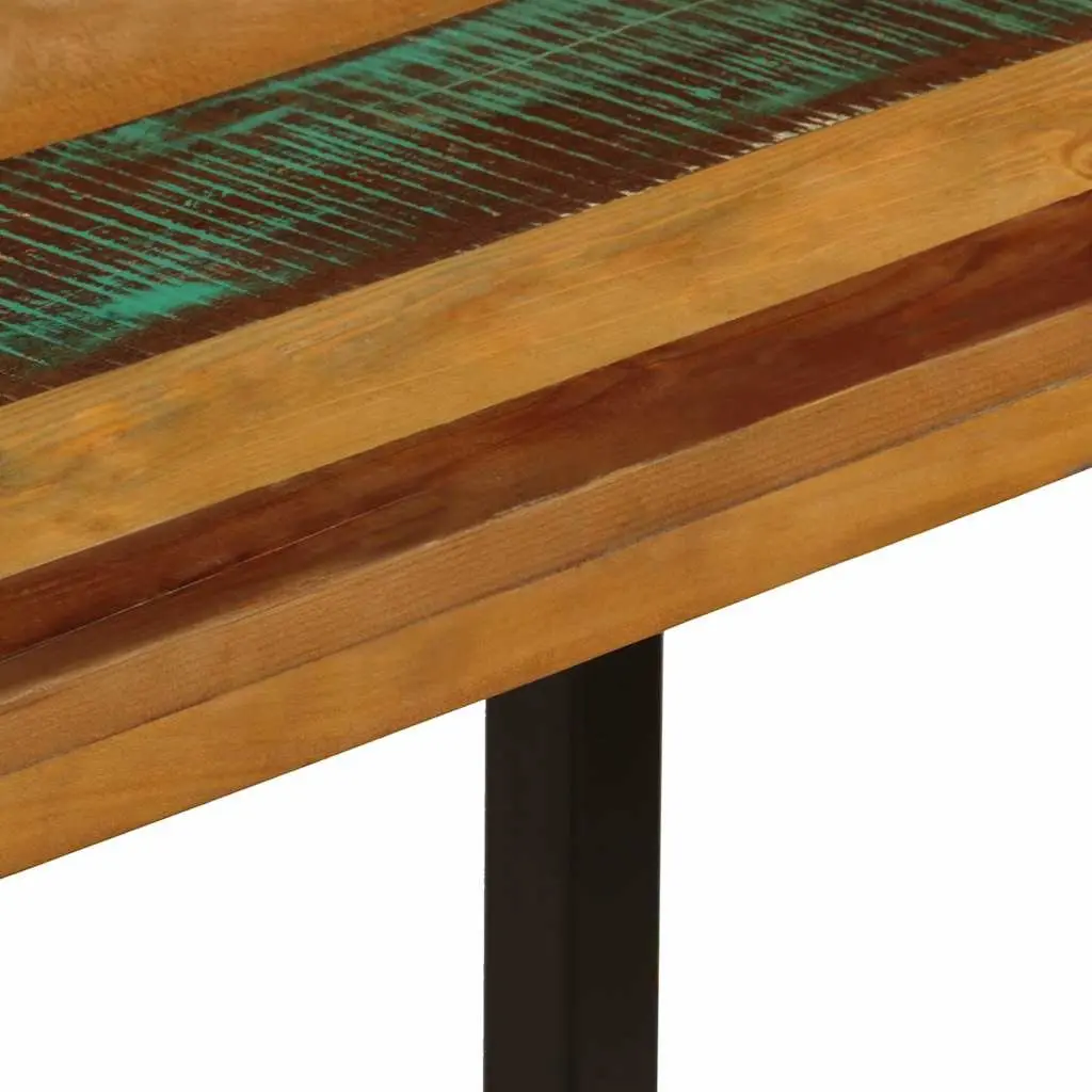 Dining Table Solid Reclaimed Wood Steel Frame 115x55x76 cm