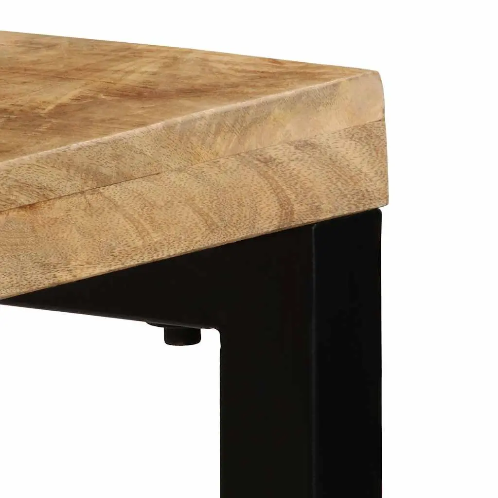 Console Table Solid Wood Mango Steel 120x35x76cm Brown Accent Dining