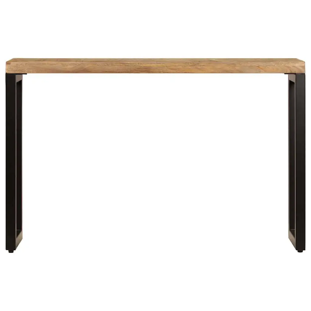 Console Table Solid Wood Mango Steel 120x35x76cm Brown Accent Dining