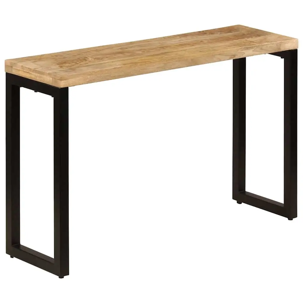Console Table Solid Wood Mango Steel 120x35x76cm Brown Accent Dining