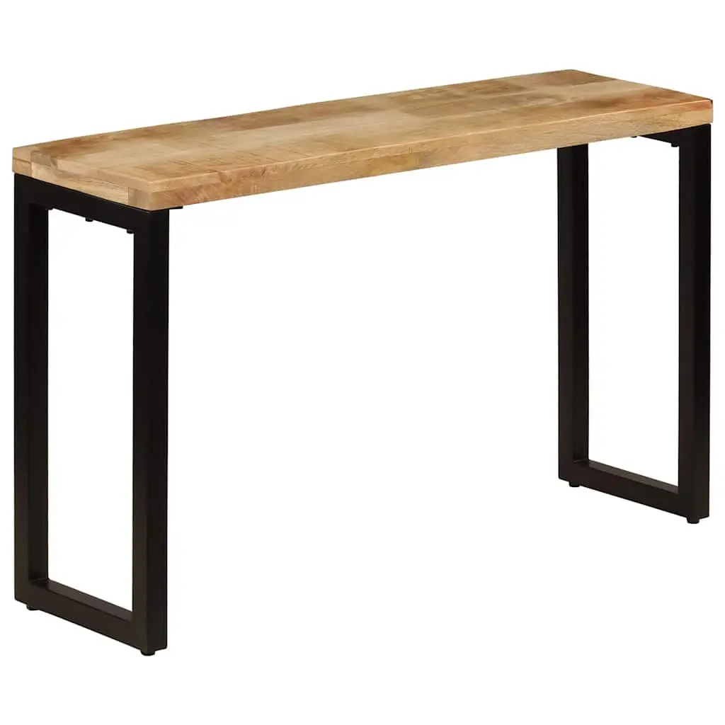 Console Table Solid Wood Mango Steel 120x35x76cm Brown Accent Dining