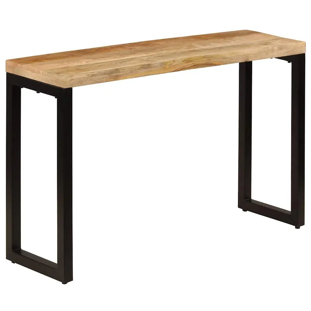 Console Table Solid Wood Mango Steel 120x35x76cm Brown Accent Dining