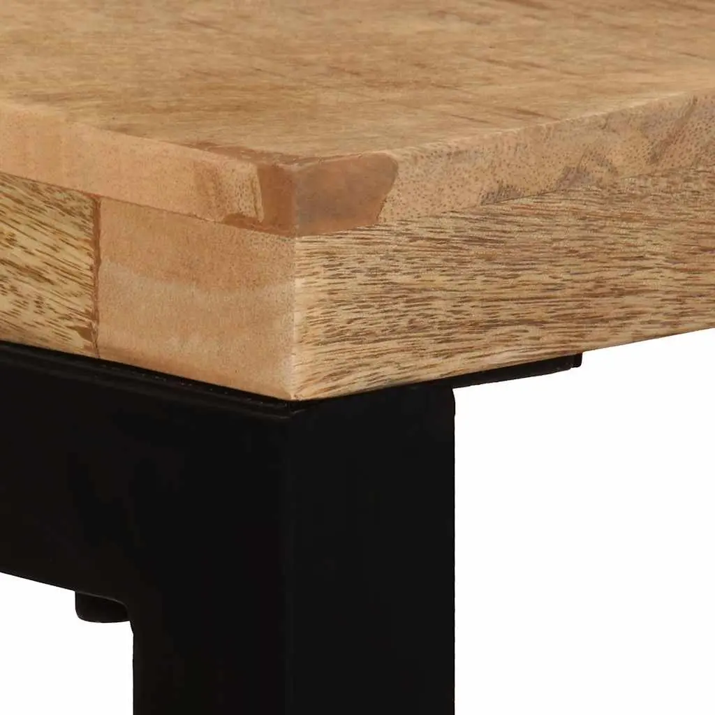 Console Table Solid Wood Mango Steel 120x35x76cm Brown Accent Dining