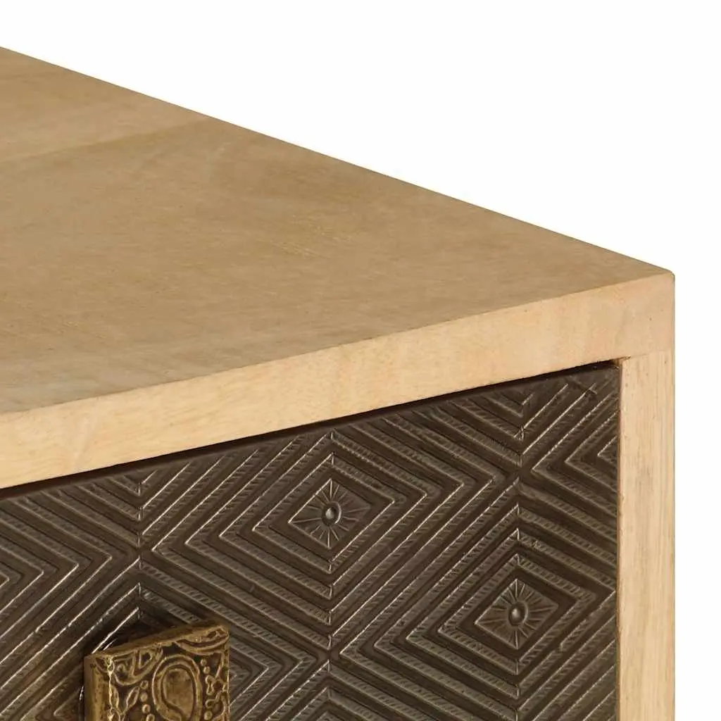 TV Cabinet Industrial Style Brown Solid Mango Wood 120x30x40 cm