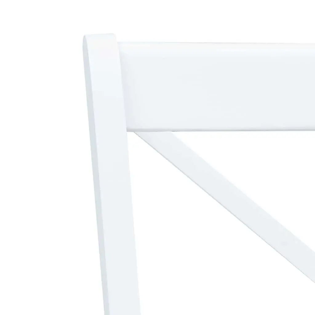 Dining Chairs Set 4 Pieces White Kitchen Seat Wooden Frame Dining Room Furniture