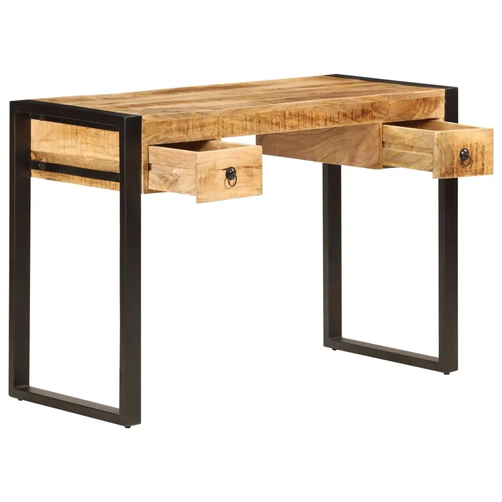Mango Wood Desk with Drawers 110x50x77 cm