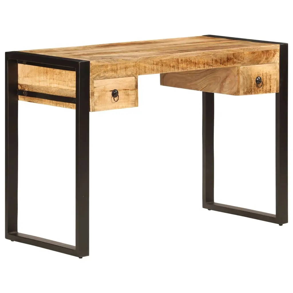 Mango Wood Desk with Drawers 110x50x77 cm