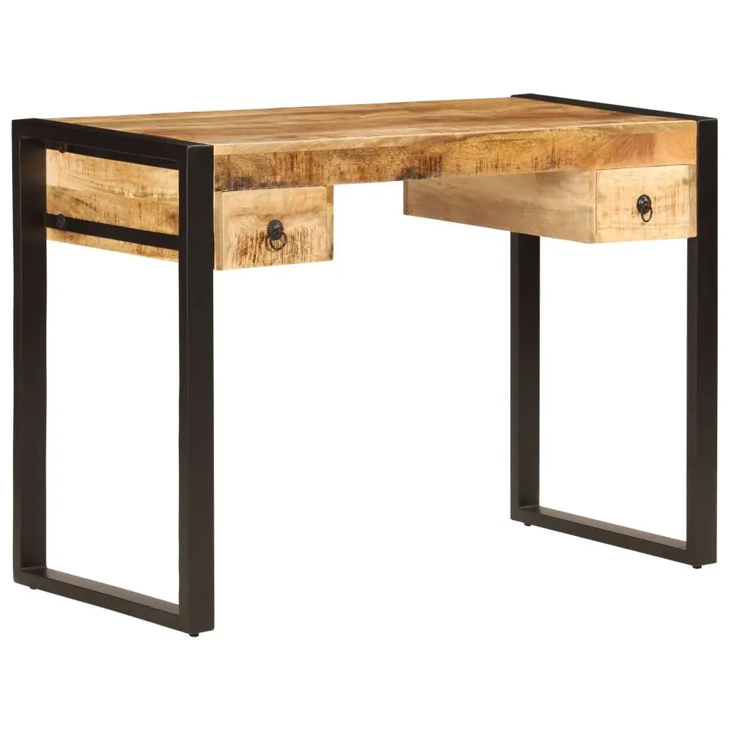 Mango Wood Desk with Drawers 110x50x77 cm