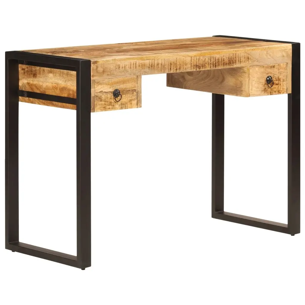 Mango Wood Desk with Drawers 110x50x77 cm