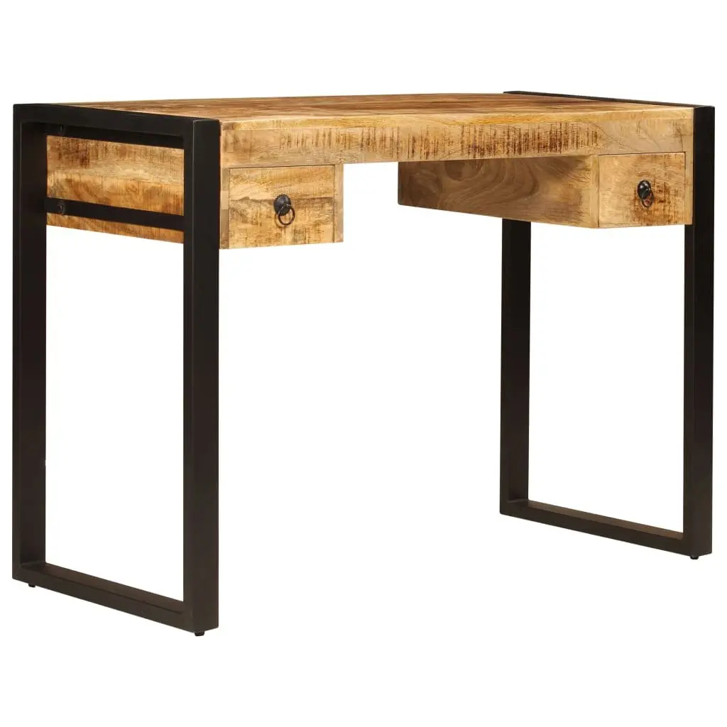 Mango Wood Desk with Drawers 110x50x77 cm