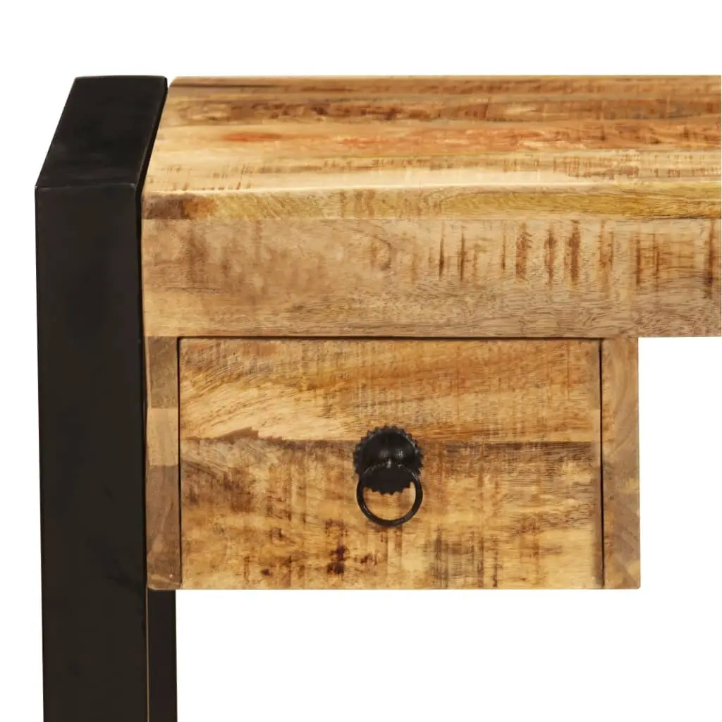 Mango Wood Desk with Drawers 110x50x77 cm