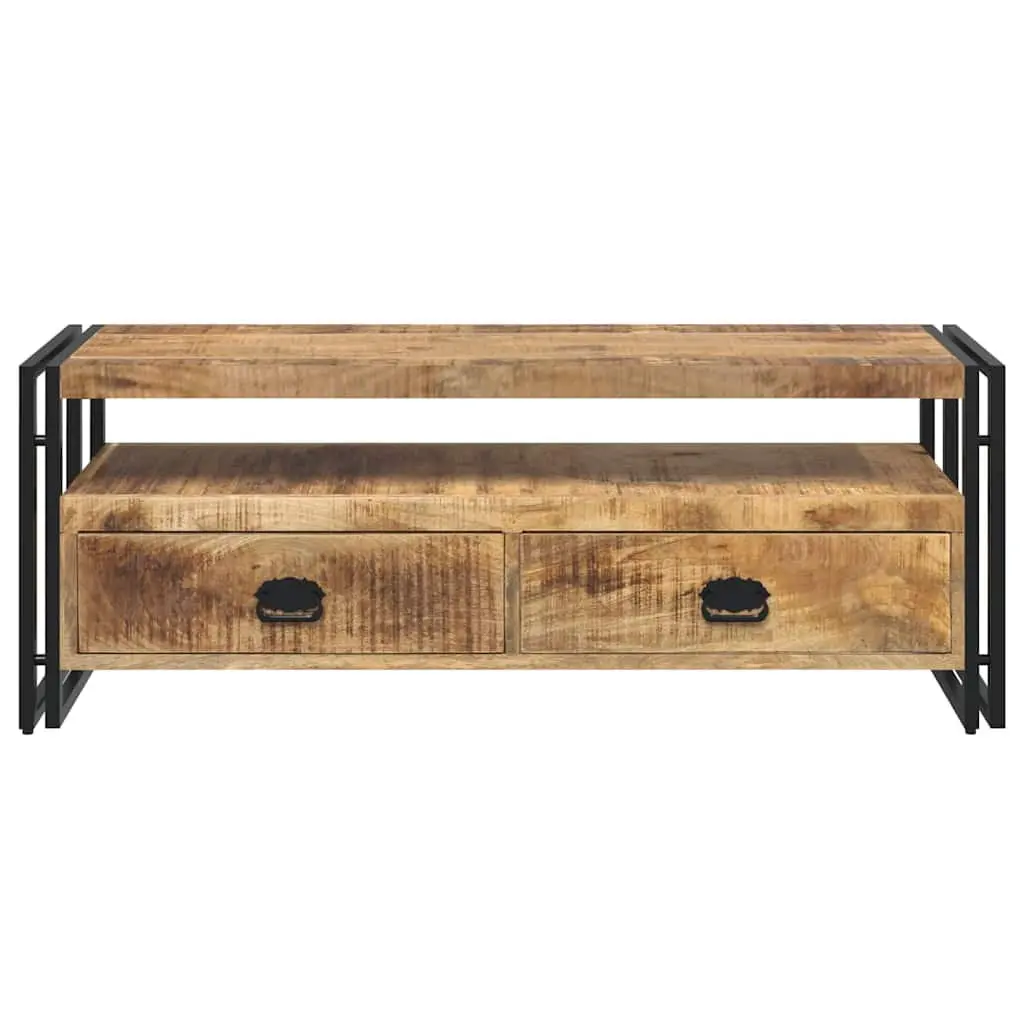 TV Cabinet 120x35x45 cm Solid Mango Wood Brown Vintage Style Storage Unit